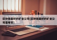 区块链最好的矿业公司[区块链最好的矿业公司是哪家]